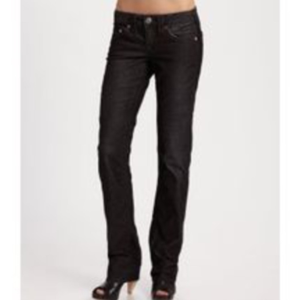 True Religion Women's Straight Leg Jeans in Black